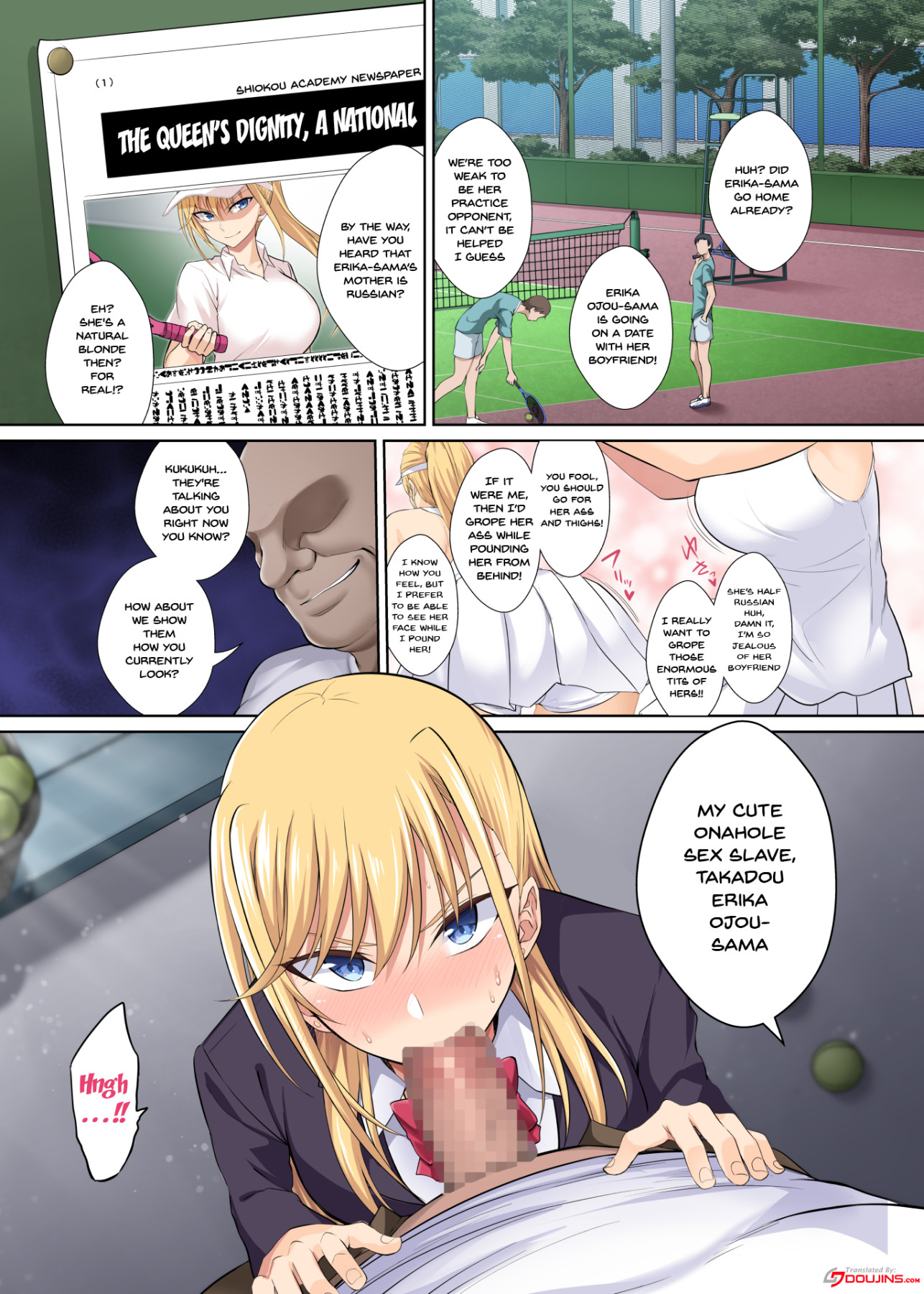 Hentai Manga Comic-A Story Of The Tennis Queen Falling Into Being Cock Cleaner-Read-2